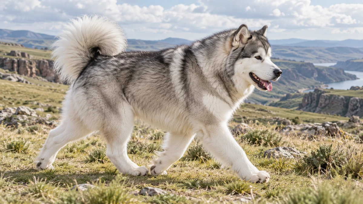 Alaska Kurdu köpek — gümüş-gri renk