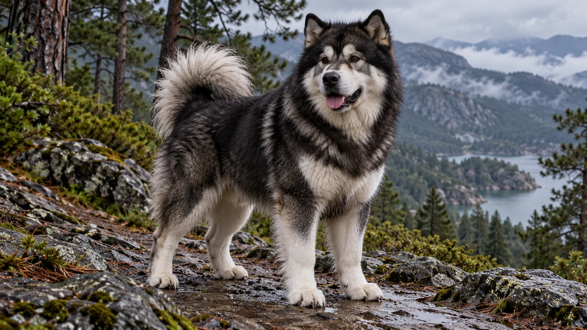 Alaska Kurdu köpek — seyahat (koyu) renk